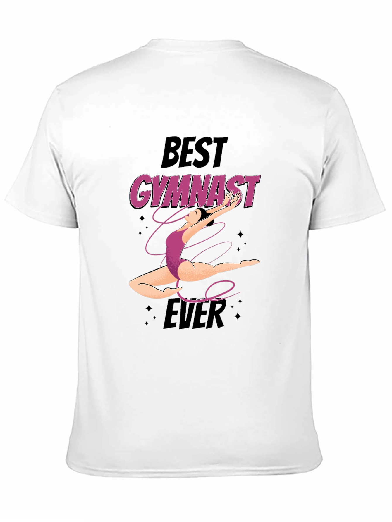 Best Gymnast Ever Graphic T-Shirt - Black Cotton Tee