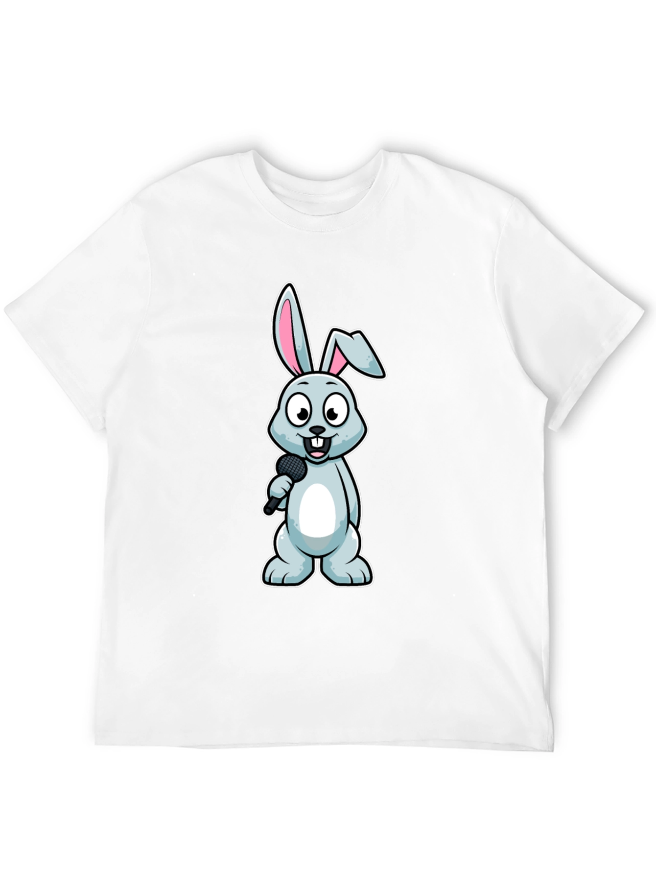 Bunny Singer T-Shirt - Black Cotton Tee