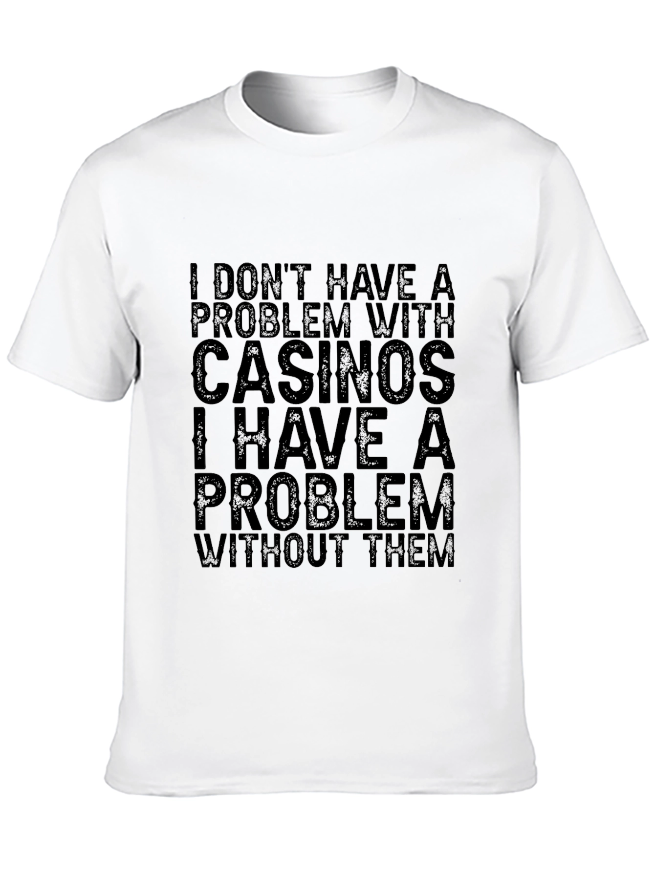 Casino Problem Black Graphic Tee Shirt