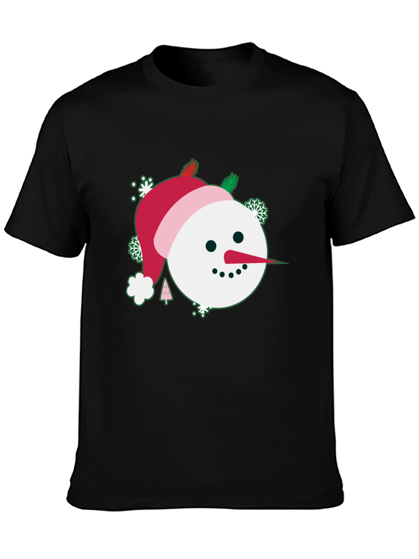 Festive Snowman Graphic Tee - Holiday Cheer