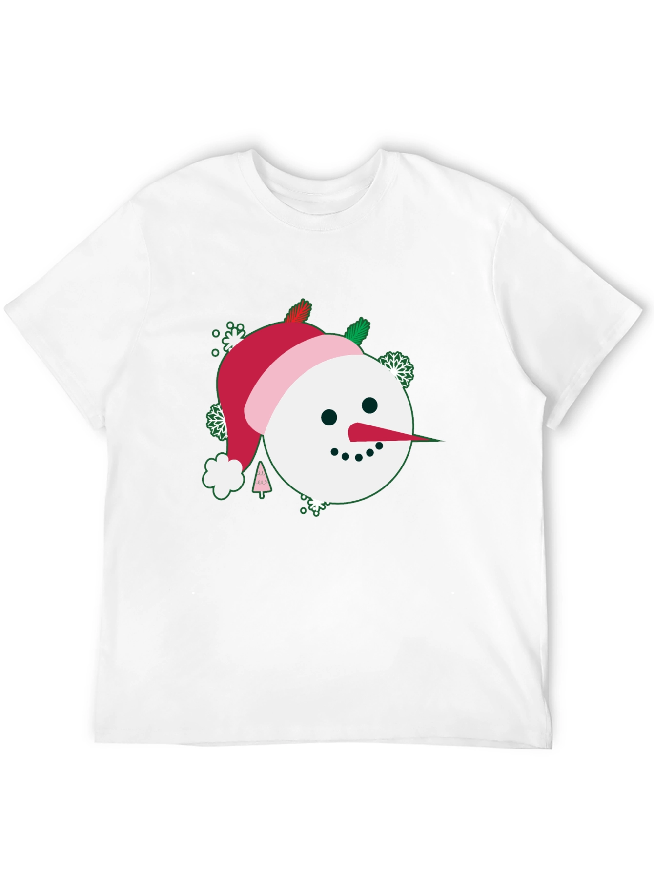 Festive Snowman Graphic Tee - Holiday Cheer