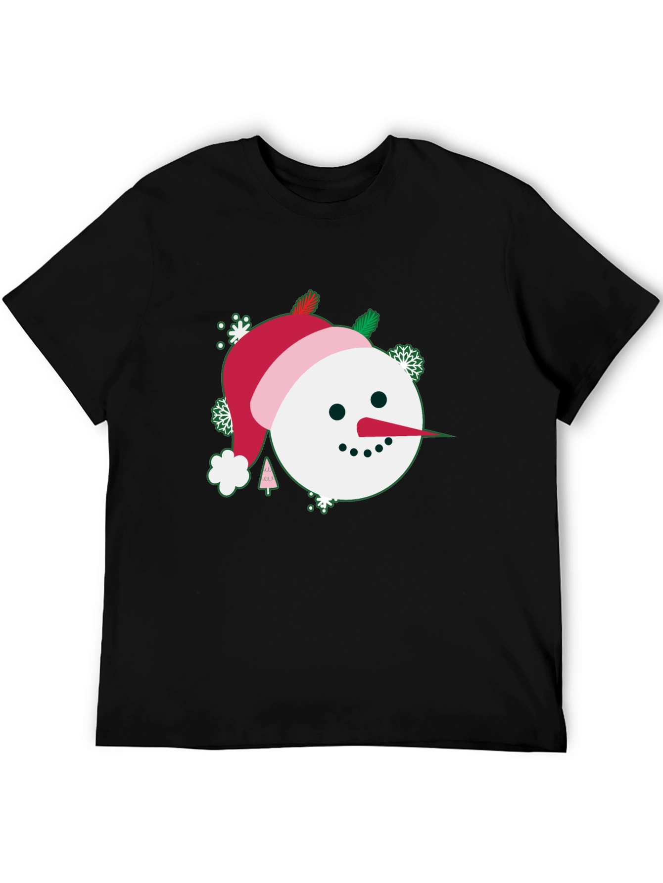 Festive Snowman Graphic Tee - Holiday Cheer
