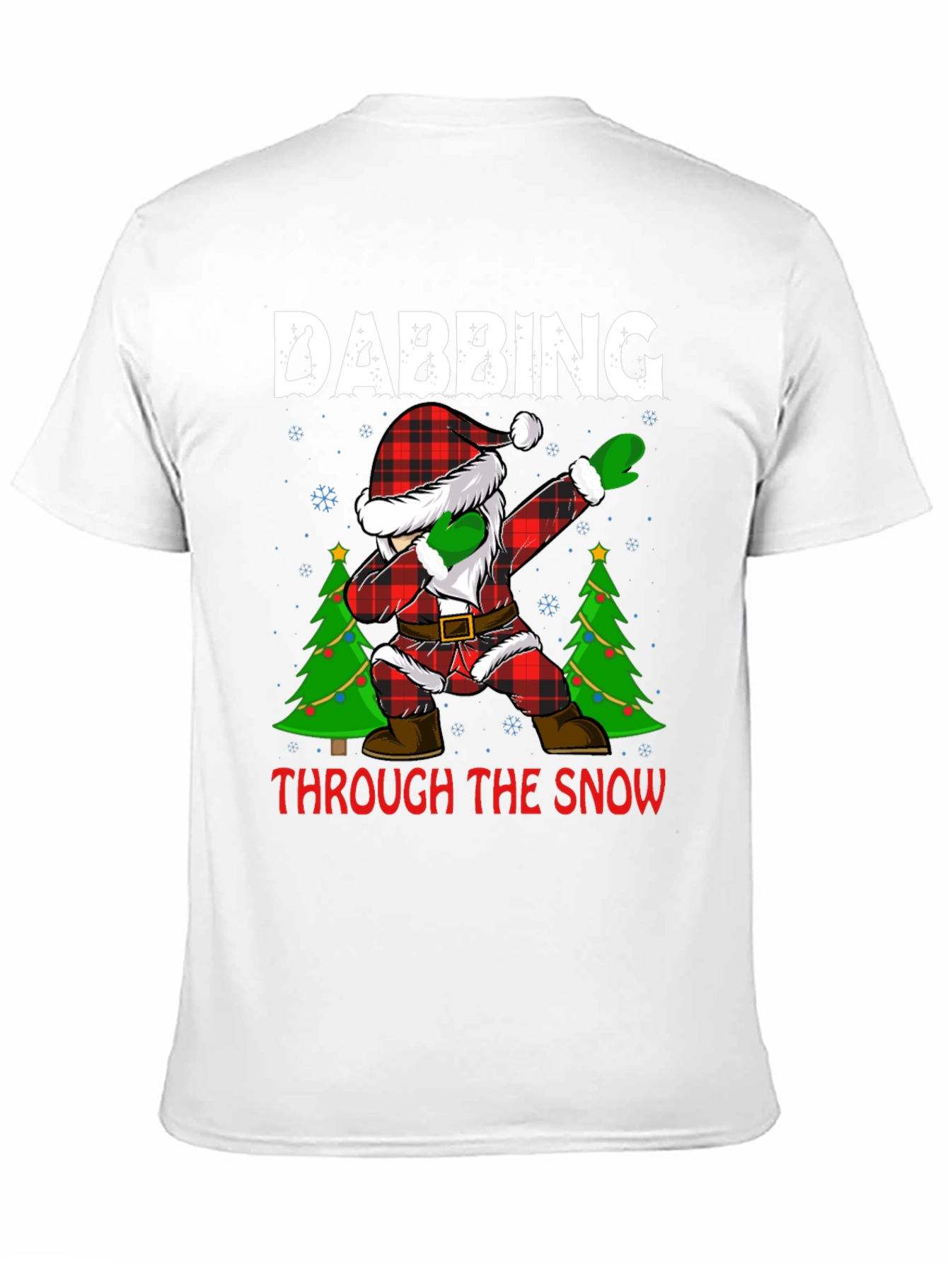 Dabbing Santa Through The Snow Christmas Tee