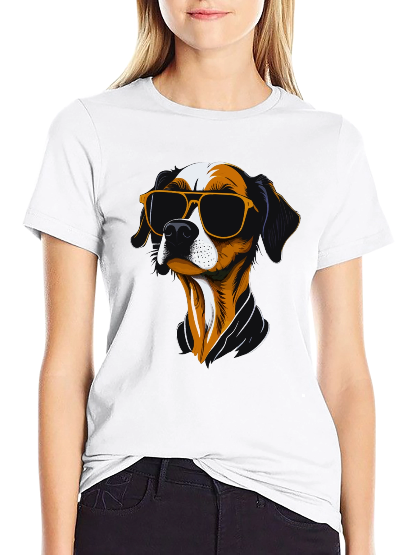 Cool Dog Graphic T-Shirt - Mens Black Tee