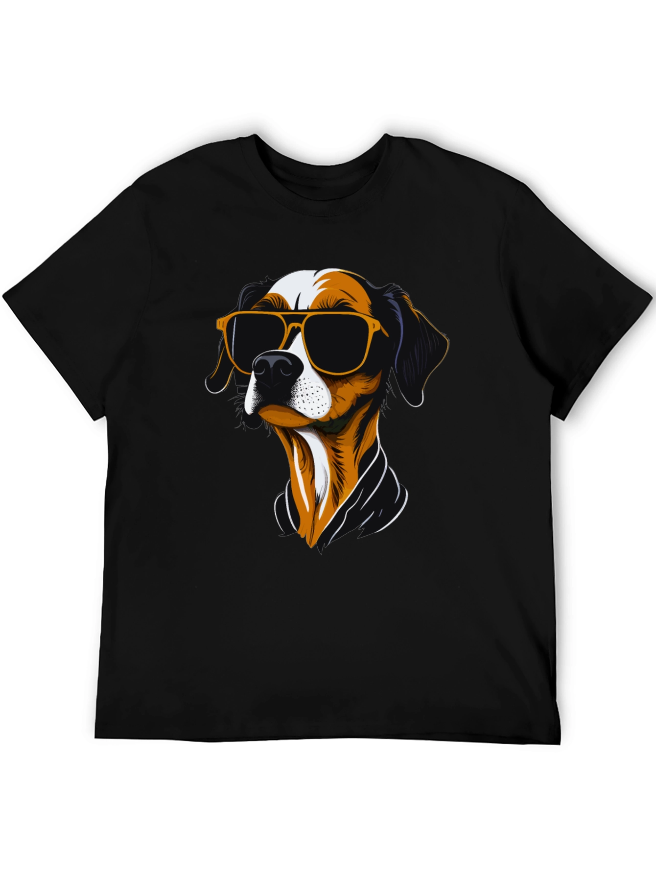 Cool Dog Graphic T-Shirt - Mens Black Tee