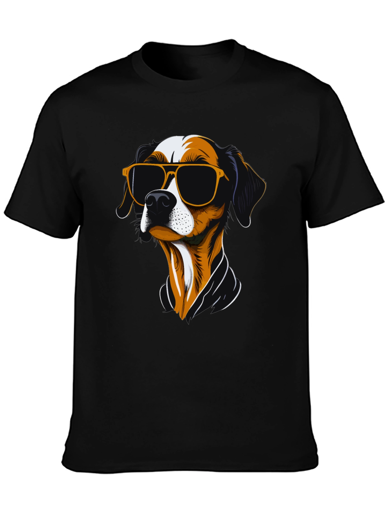 Cool Dog Graphic T-Shirt - Mens Black Tee