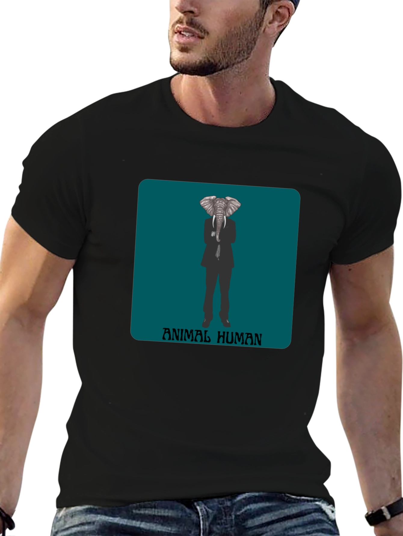 Animal Human Elephant Head T-Shirt