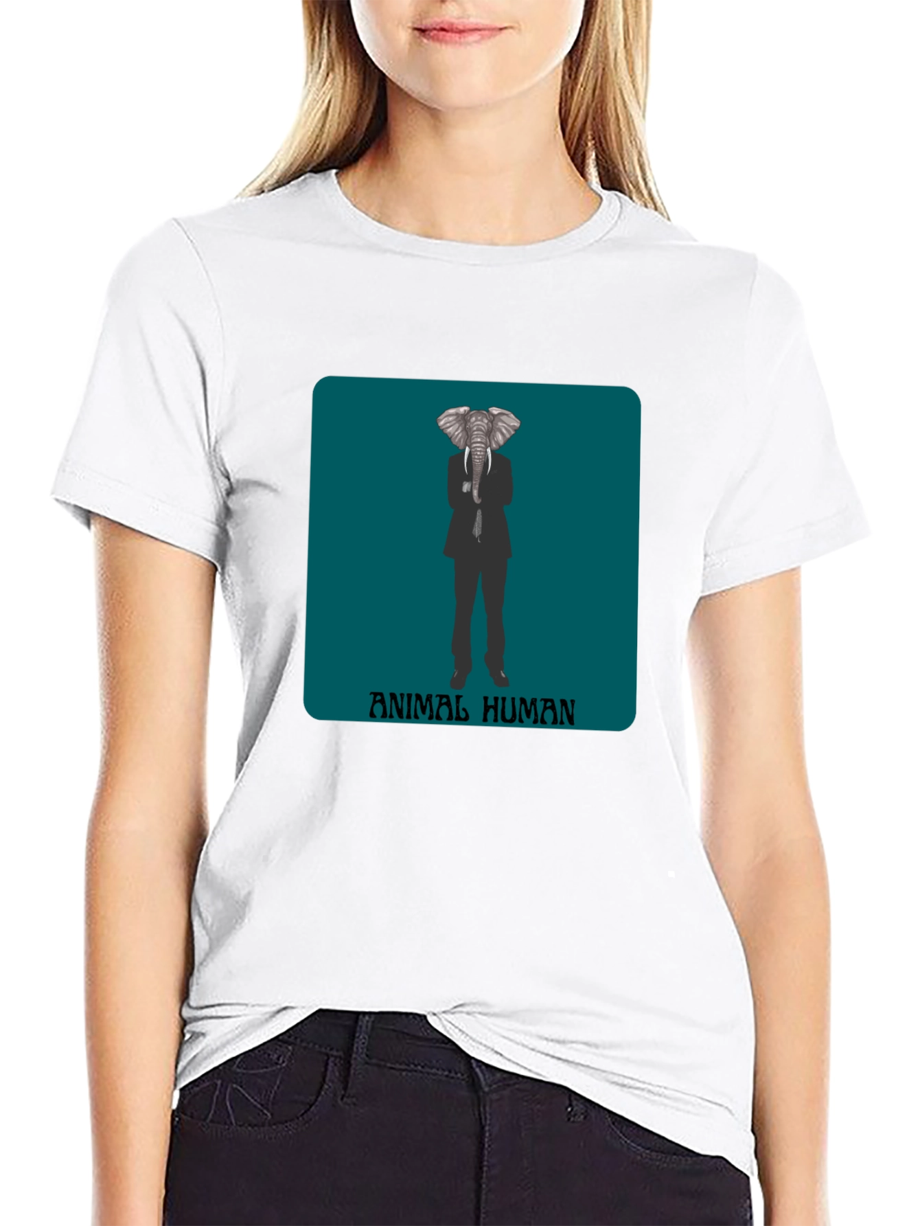 Animal Human Elephant Head T-Shirt