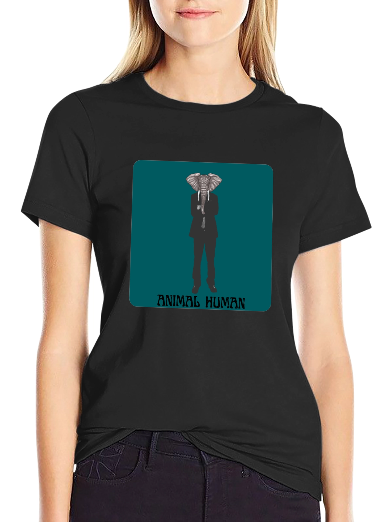Animal Human Elephant Head T-Shirt