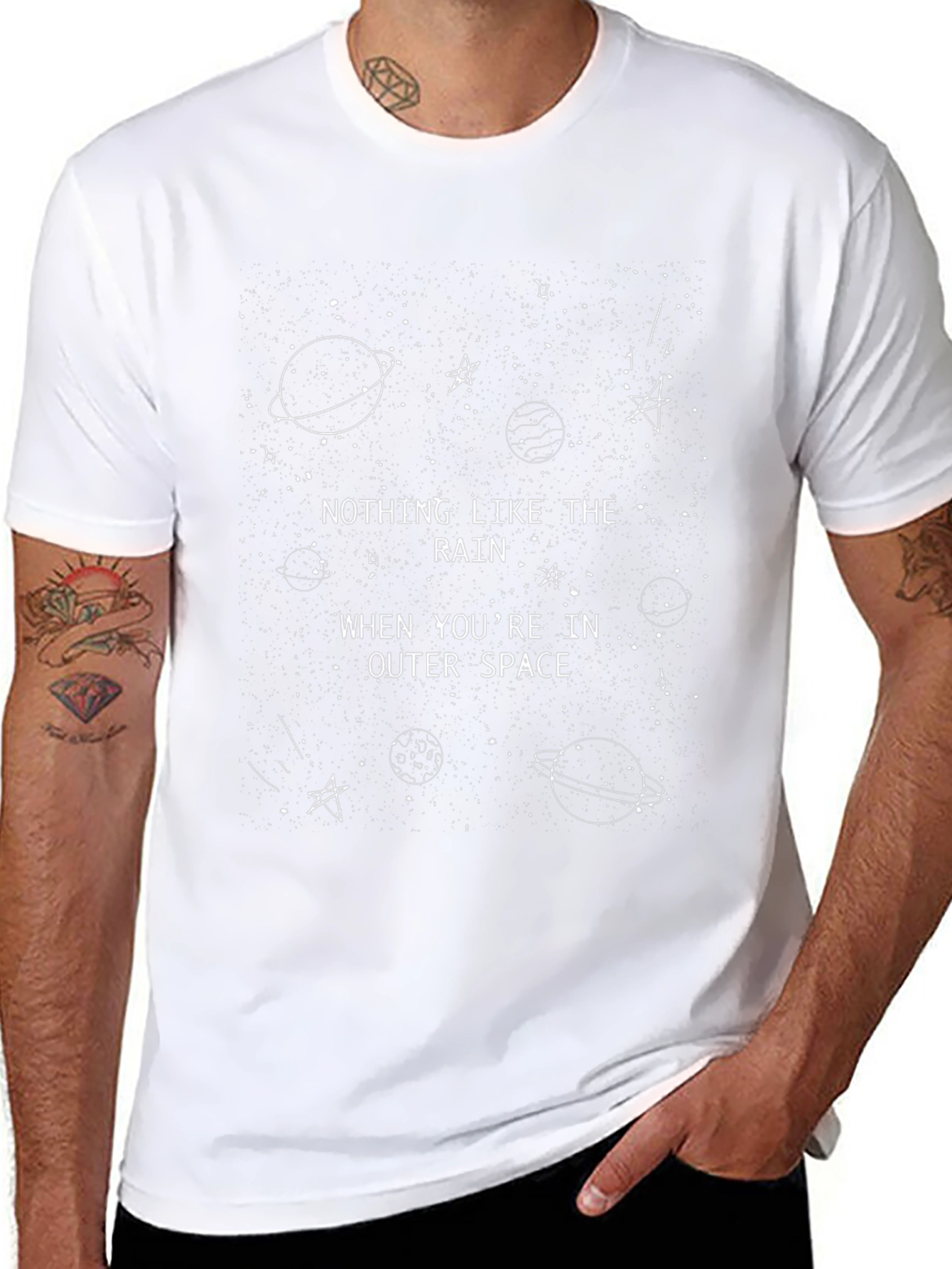 Outer Space Graphic T-Shirt - Black