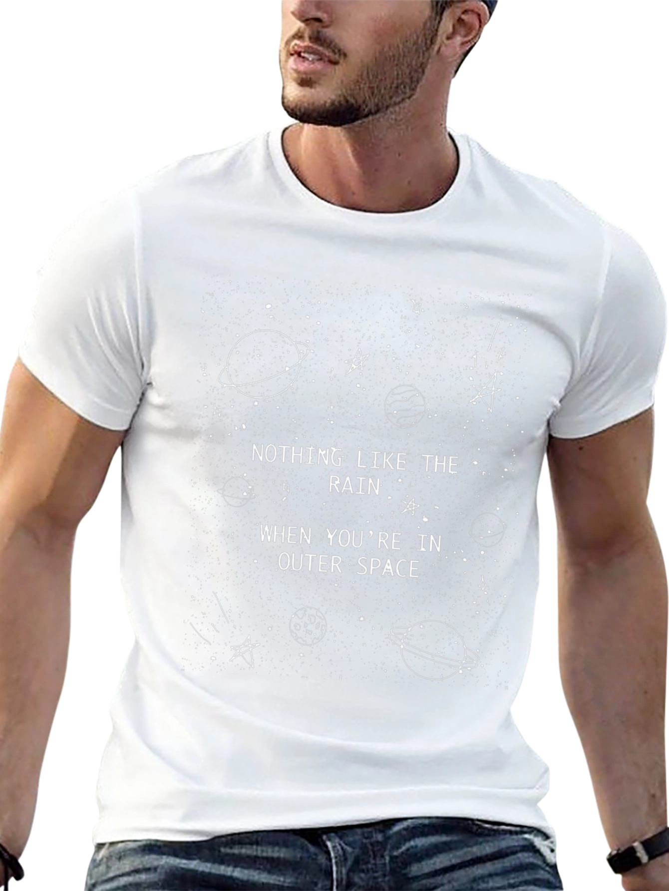 Outer Space Graphic T-Shirt - Black
