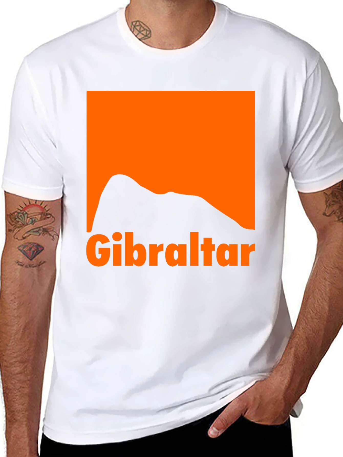 Gibraltar T-Shirt - Orange Mountain Design