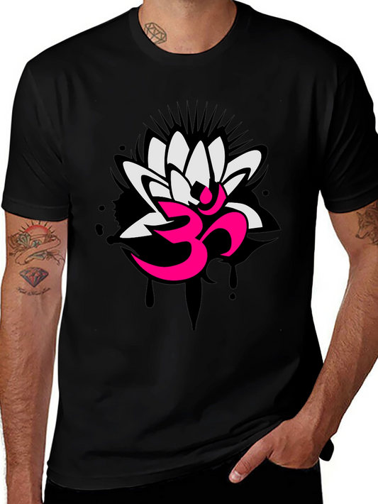 Om Lotus Graphic Tee - Yoga Inspired Design