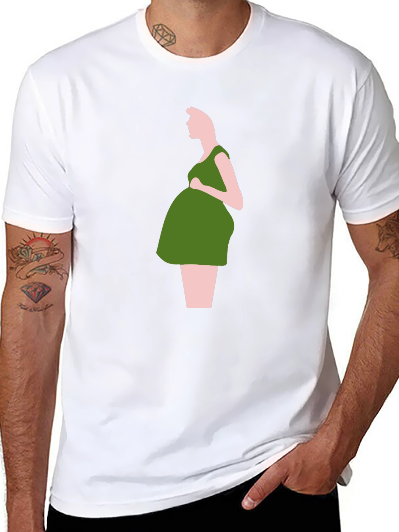 Stylish Pregnancy Silhouette T-Shirt