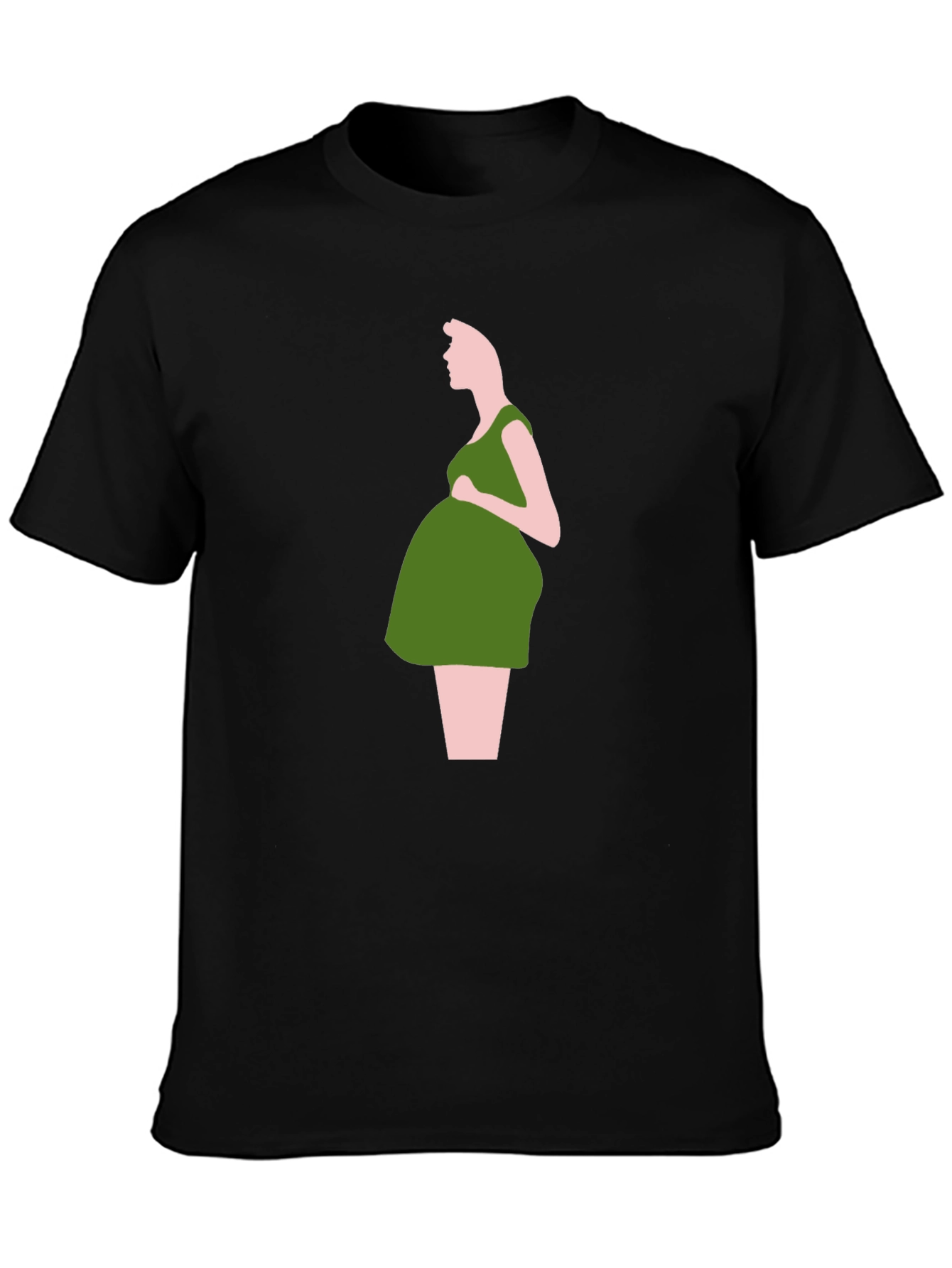 Stylish Pregnancy Silhouette T-Shirt
