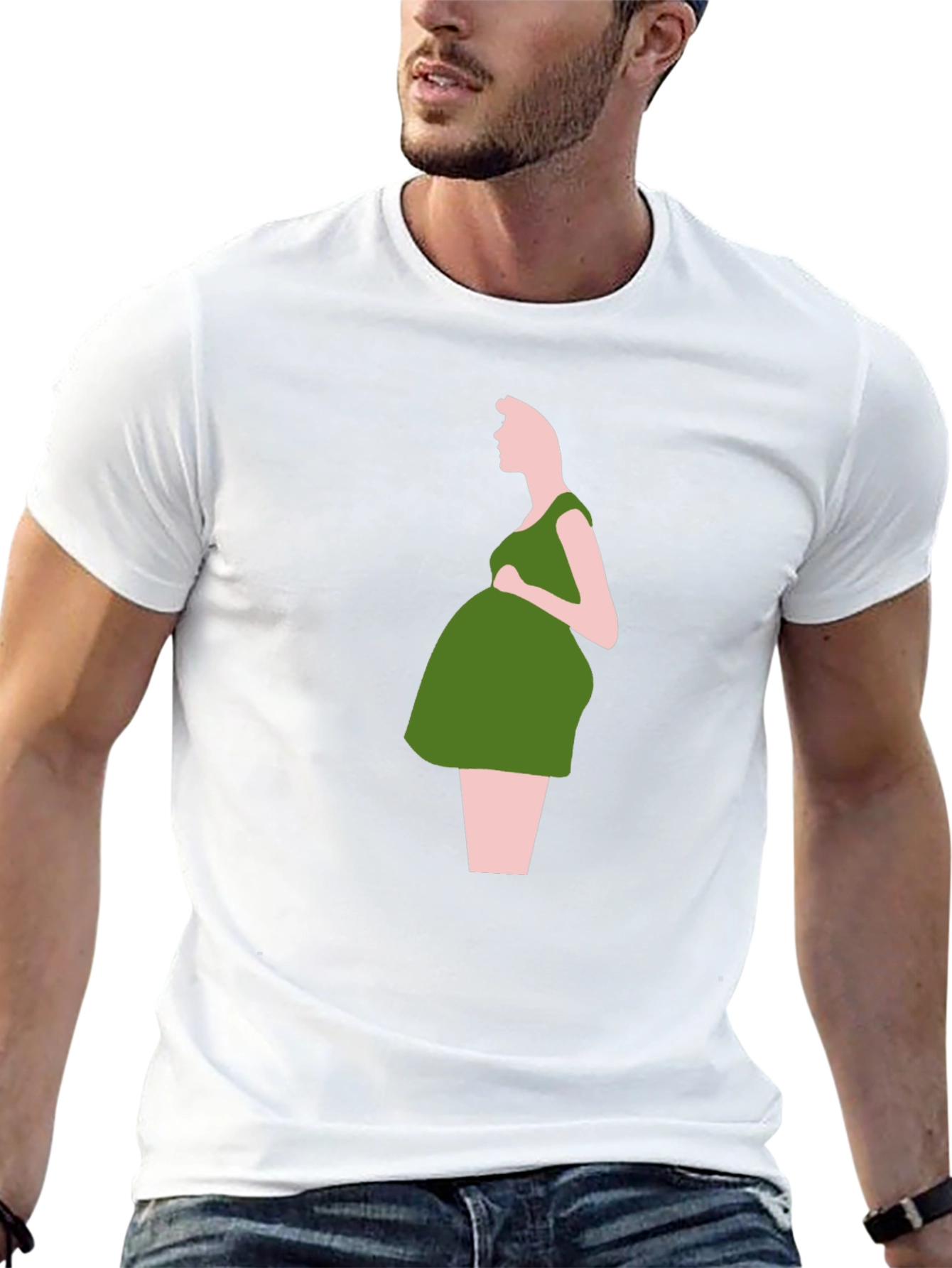 Stylish Pregnancy Silhouette T-Shirt
