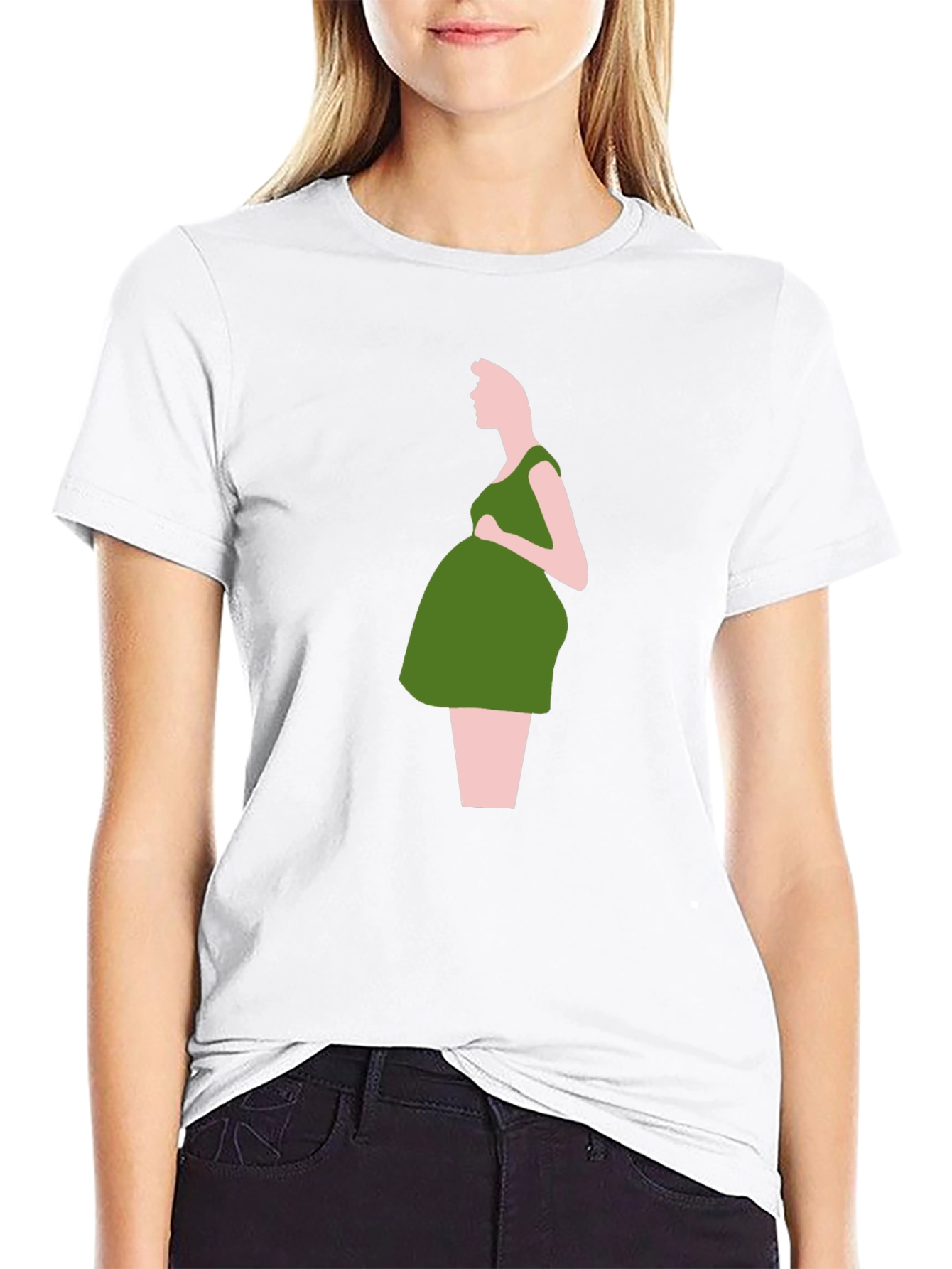 Stylish Pregnancy Silhouette T-Shirt