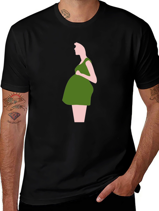 Stylish Pregnancy Silhouette T-Shirt