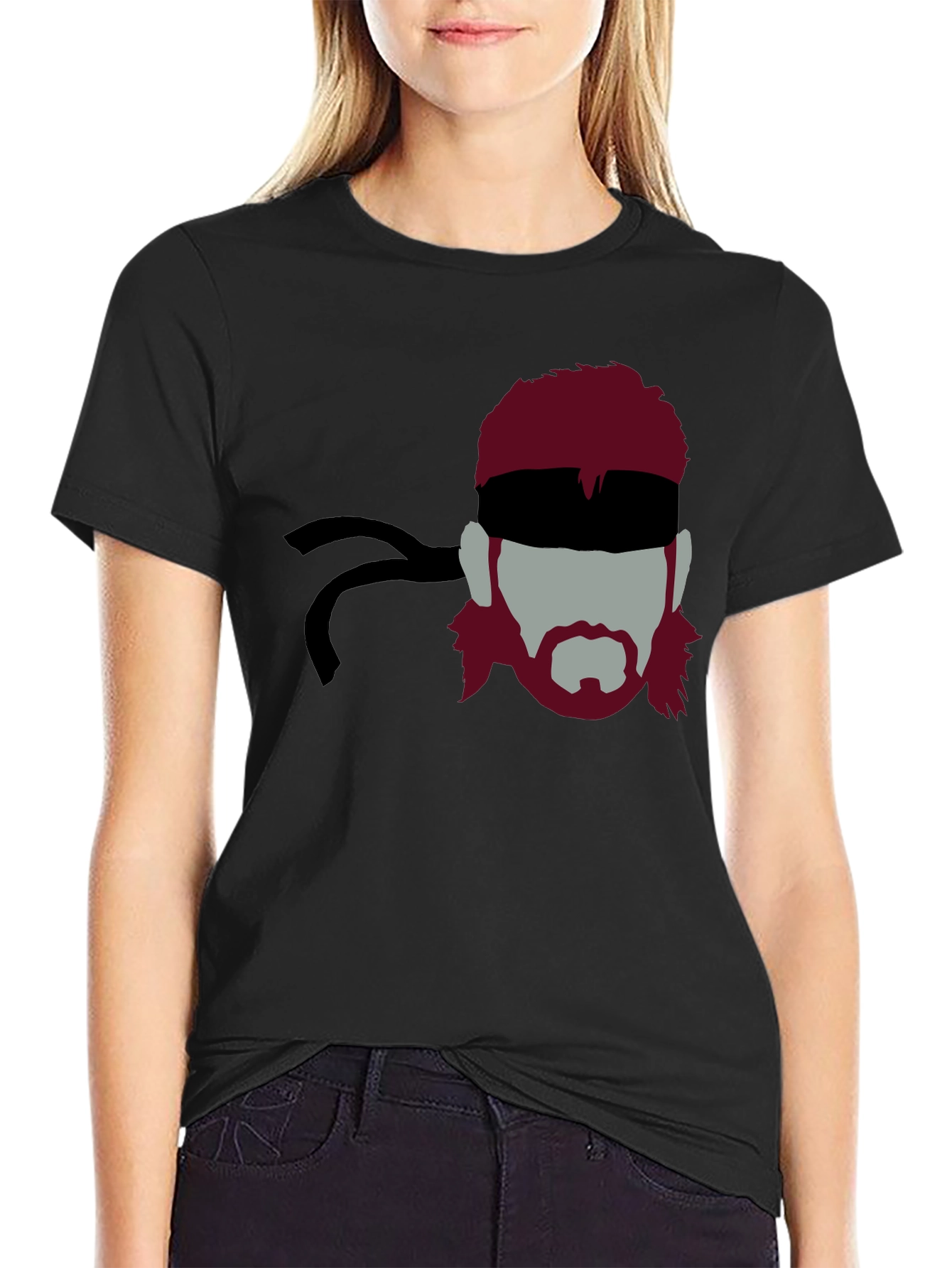 Stealthy Solid Snake Graphic Tee - Black