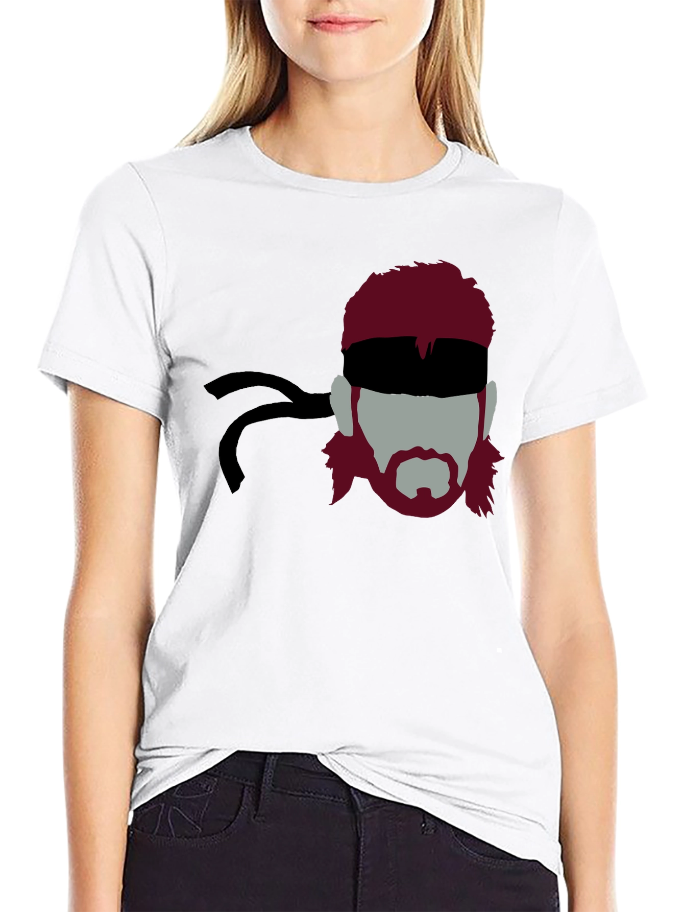 Stealthy Solid Snake Graphic Tee - Black