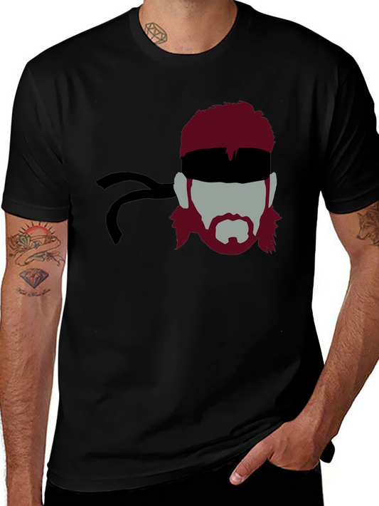 Stealthy Solid Snake Graphic Tee - Black