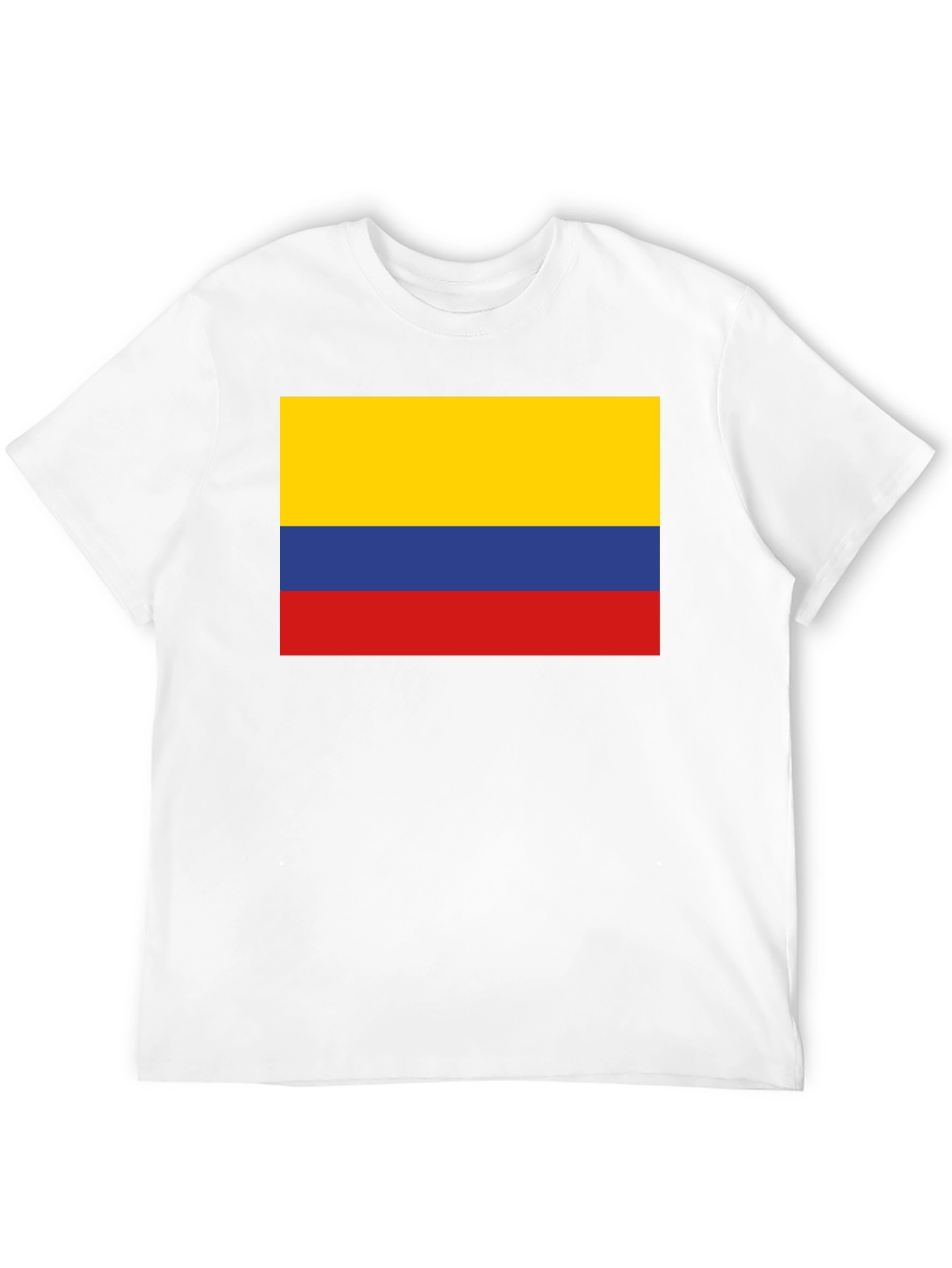 Colombia Flag Graphic Tee - Black Cotton T-Shirt