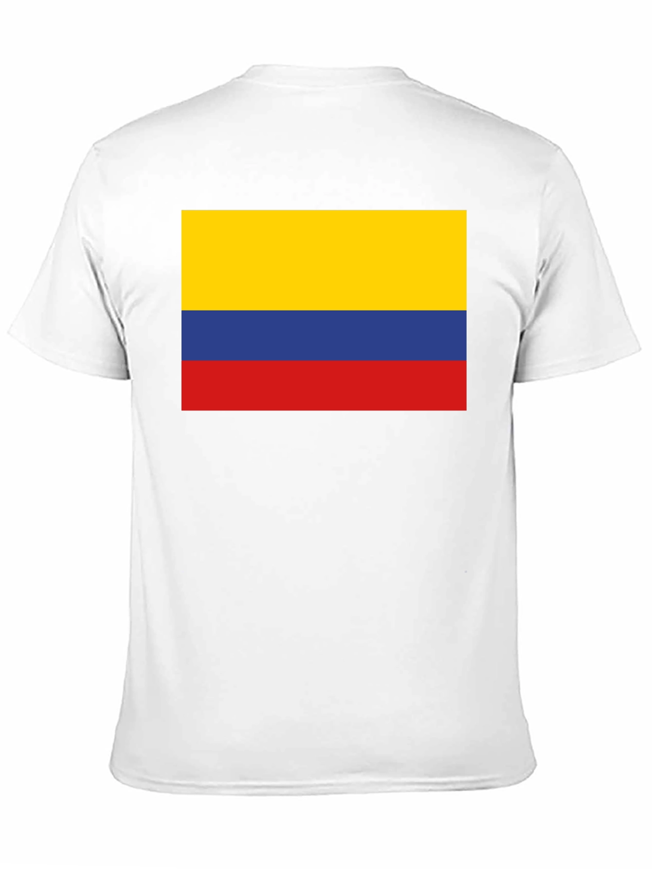 Colombia Flag Graphic Tee - Black Cotton T-Shirt