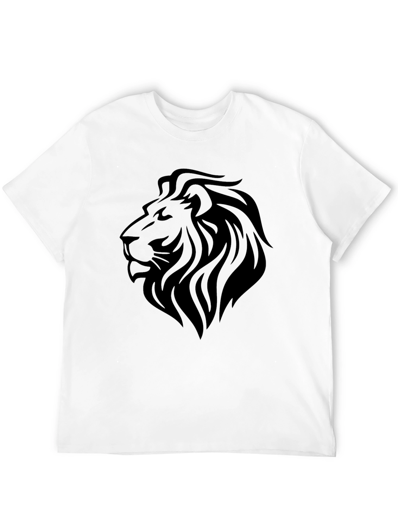 Black Lion Graphic Print T-Shirt