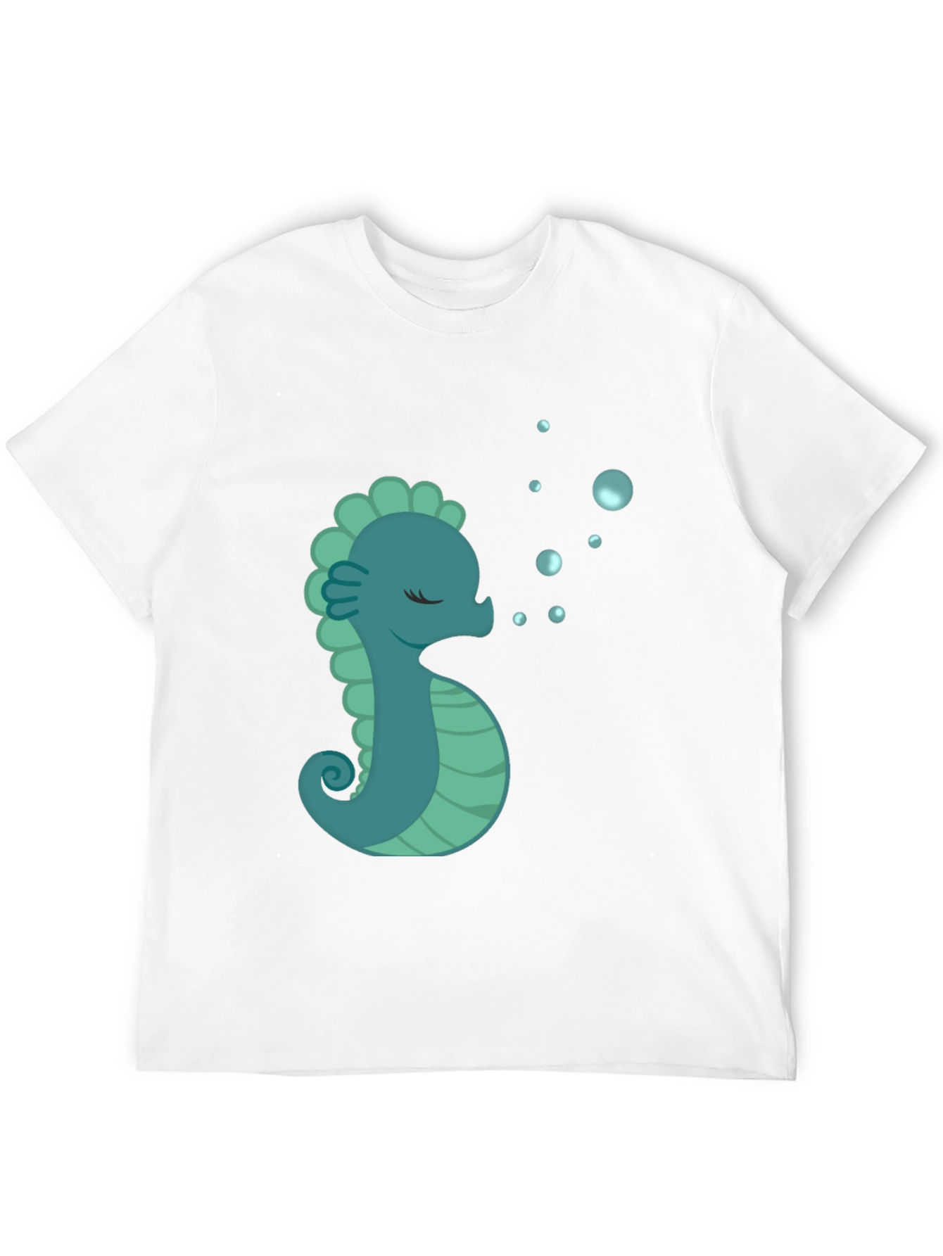Seahorse Graphic T-Shirt - Black Cotton Tee