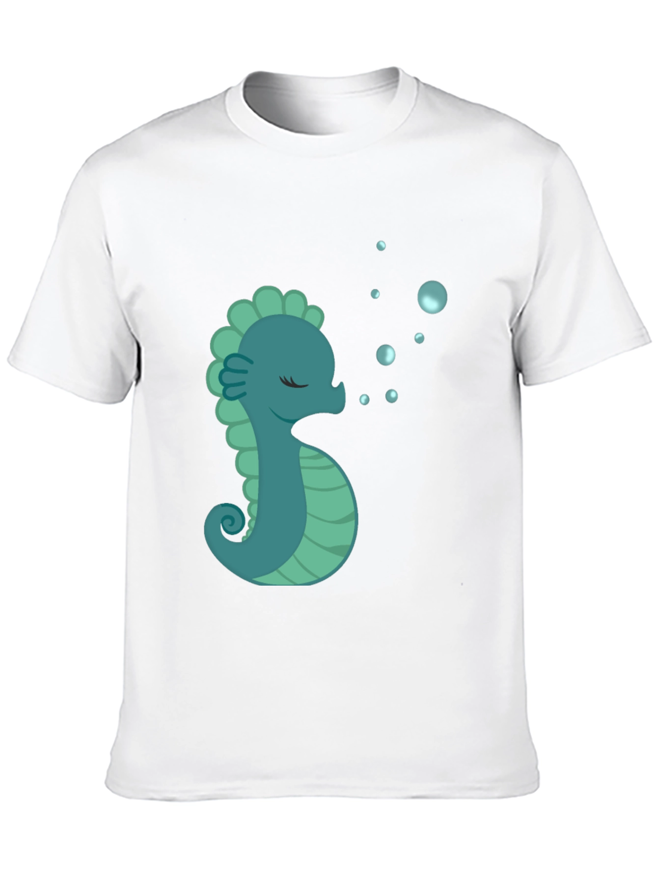 Seahorse Graphic T-Shirt - Black Cotton Tee