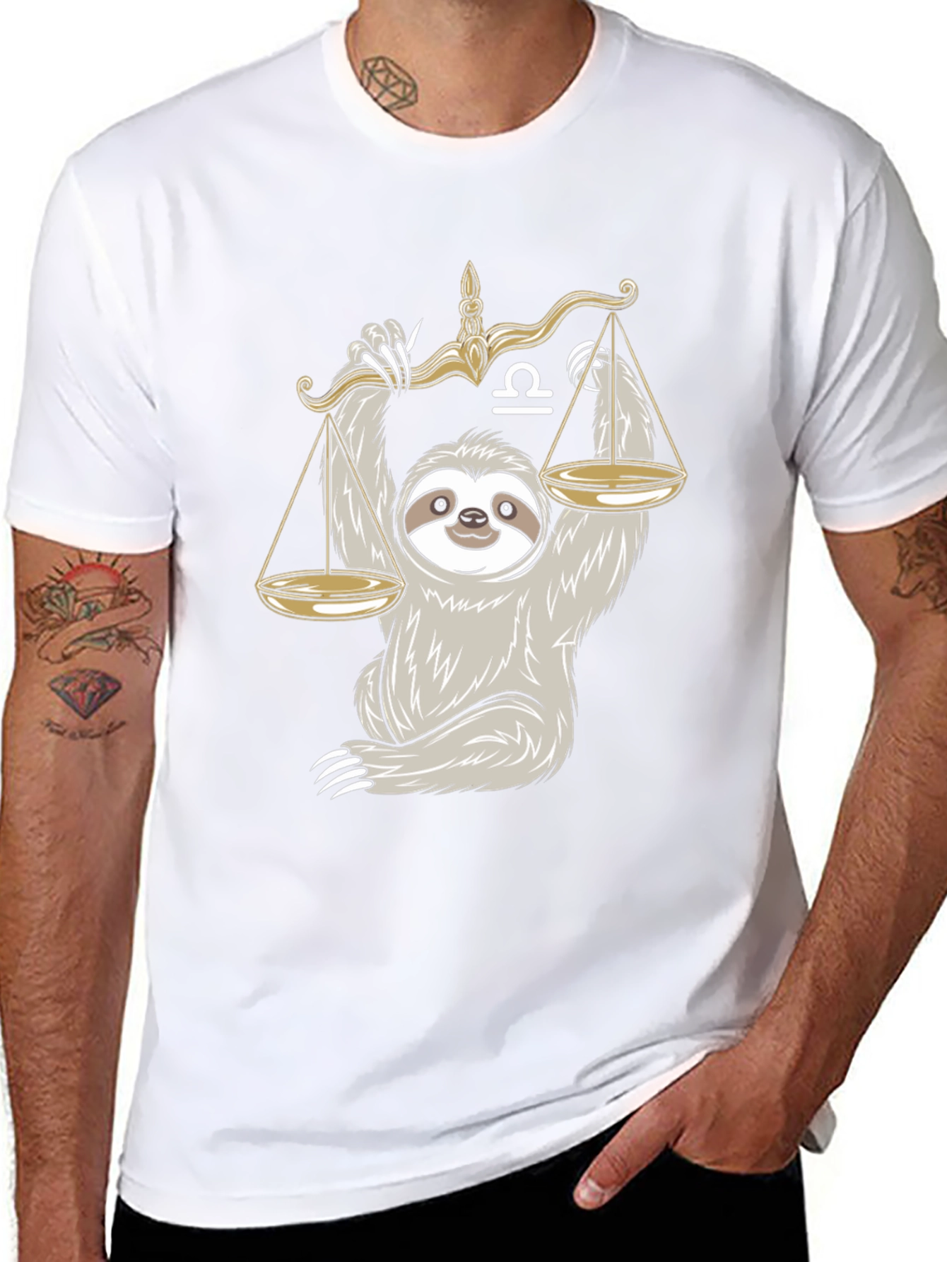 Libra Sloth T-Shirt - Zodiac Animal Tee