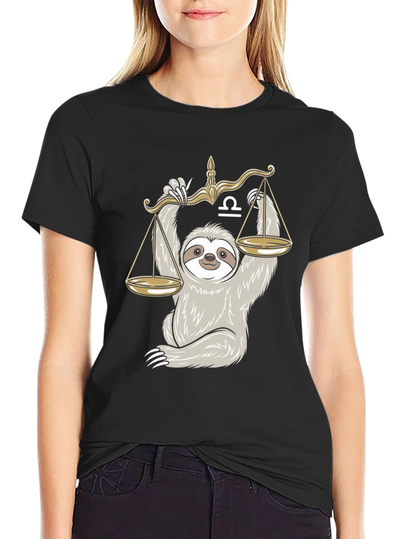Libra Sloth T-Shirt - Zodiac Animal Tee