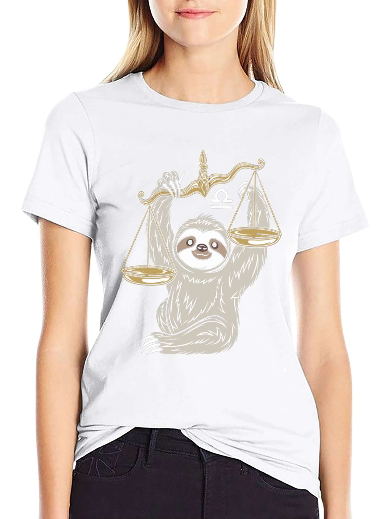 Libra Sloth T-Shirt - Zodiac Animal Tee