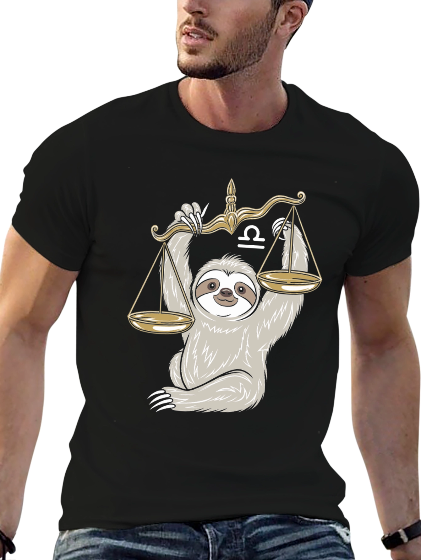 Libra Sloth T-Shirt - Zodiac Animal Tee