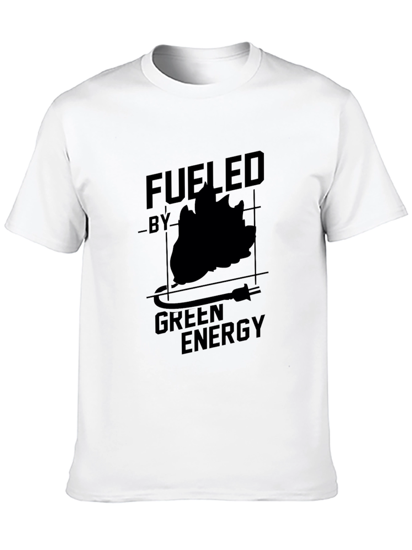 Fueled by Green Energy Black Graphic Tee