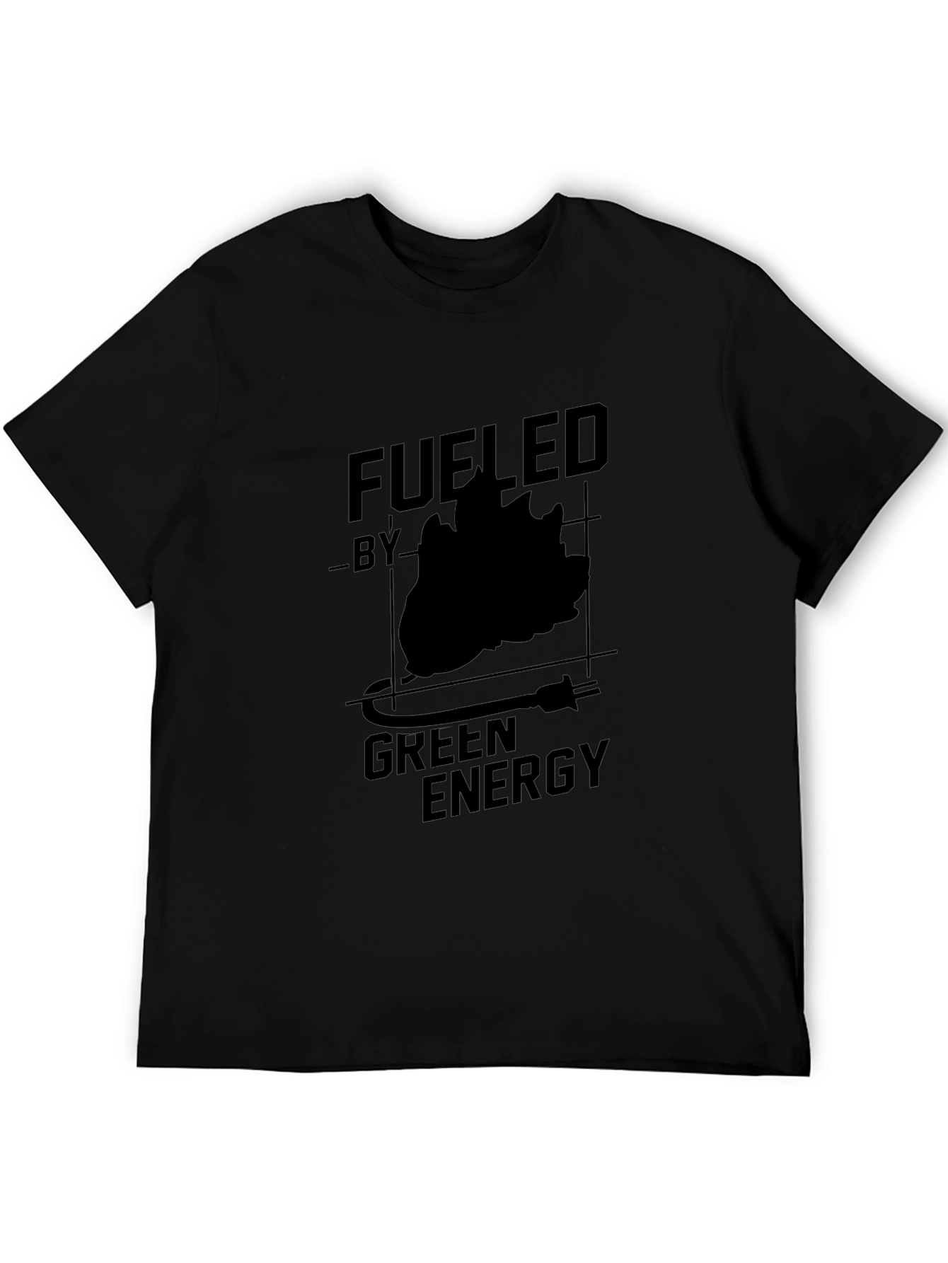 Fueled by Green Energy Black Graphic Tee