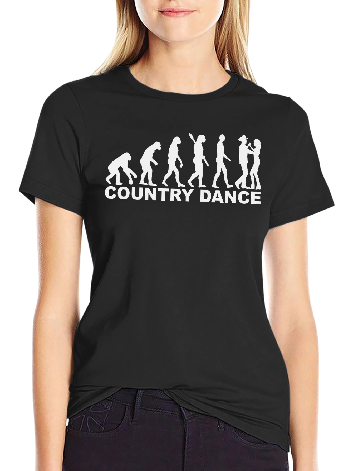 Country Dance Evolution Graphic T-Shirt