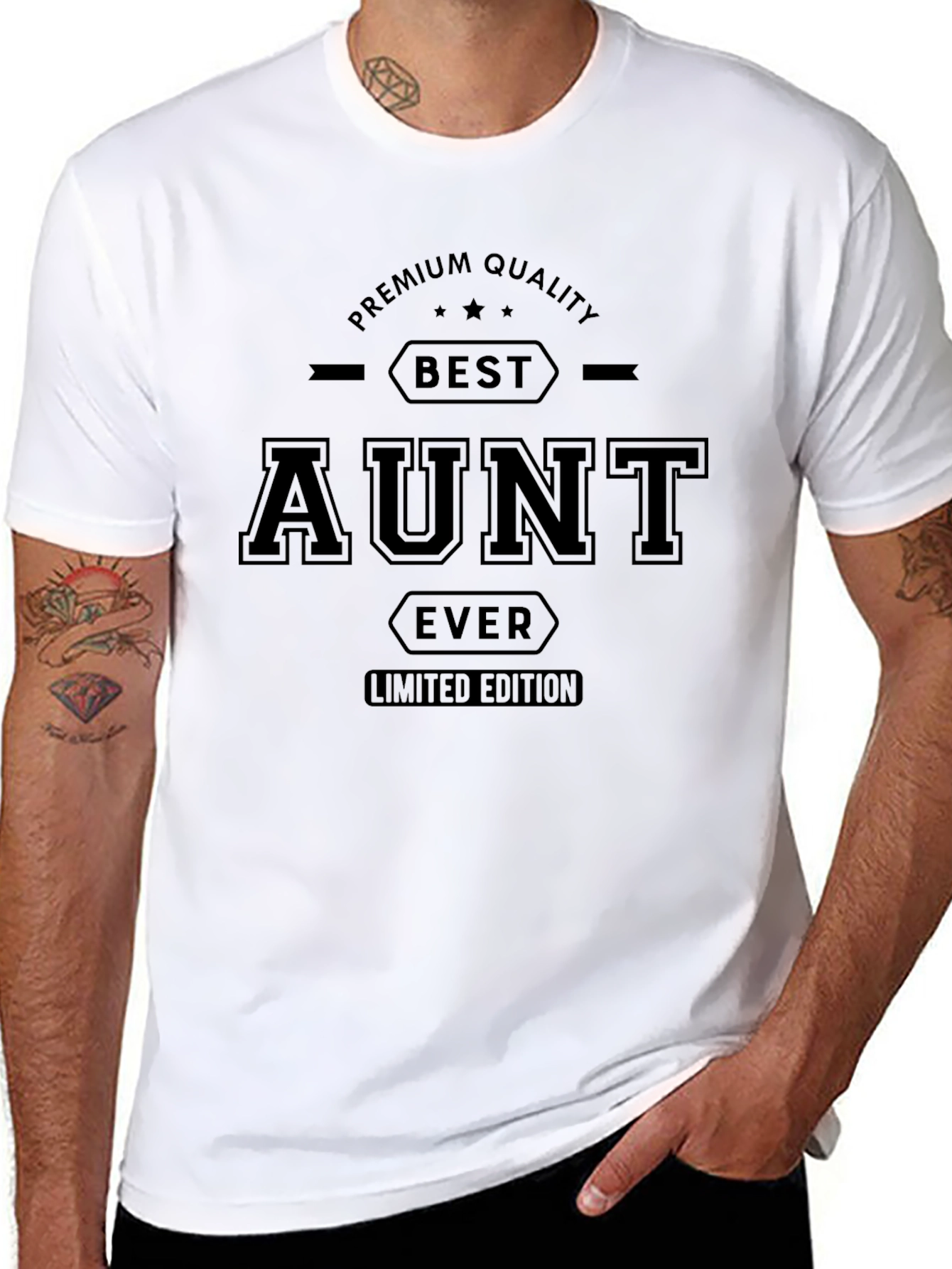 Best Aunt Ever Black T-Shirt Limited Edition