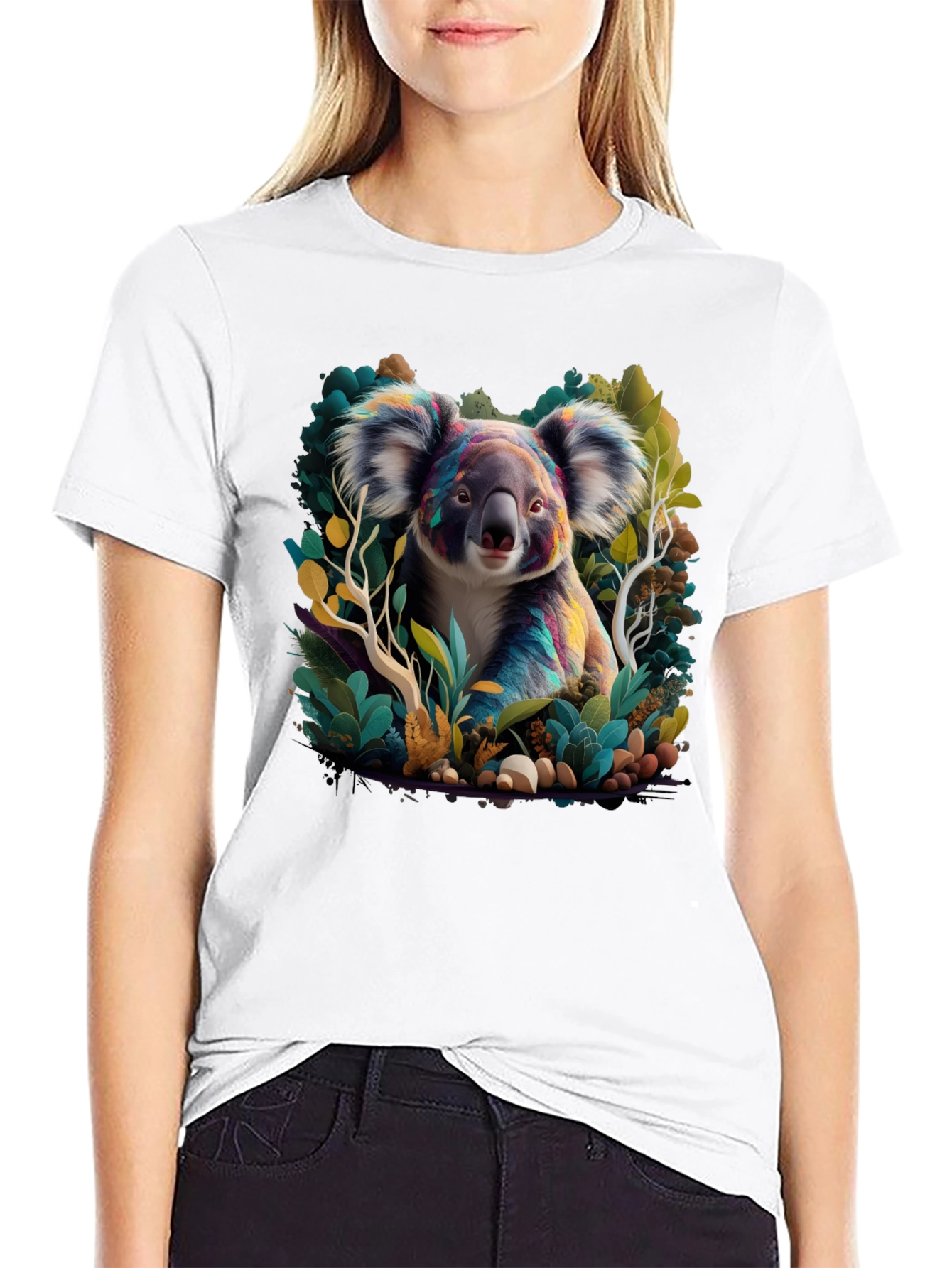 Koala Art Graphic Tee - Black