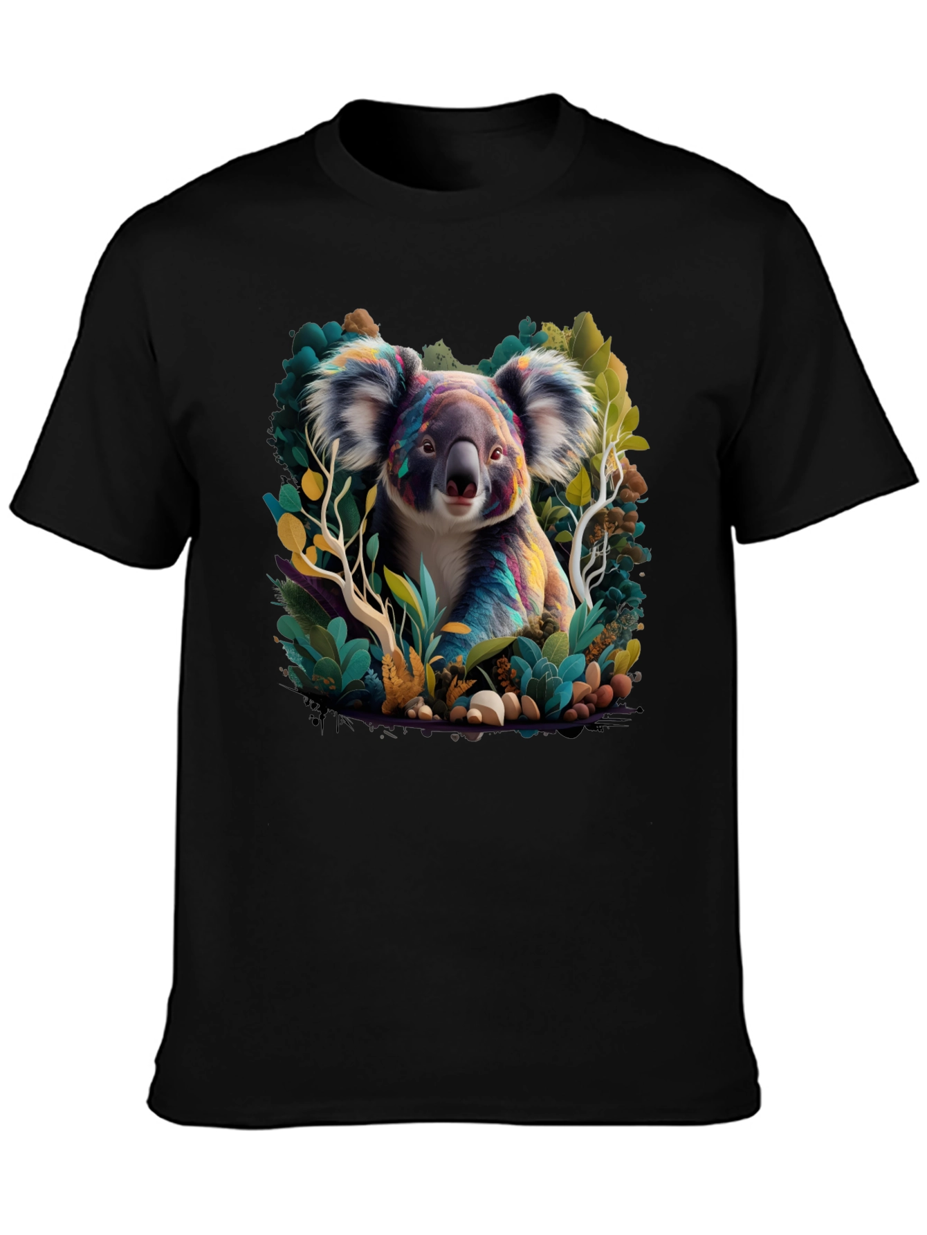 Koala Art Graphic Tee - Black