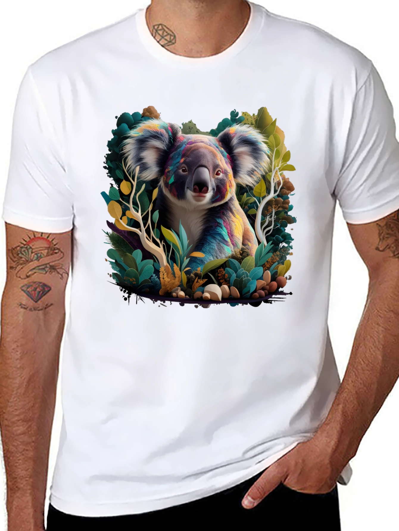 Koala Art Graphic Tee - Black