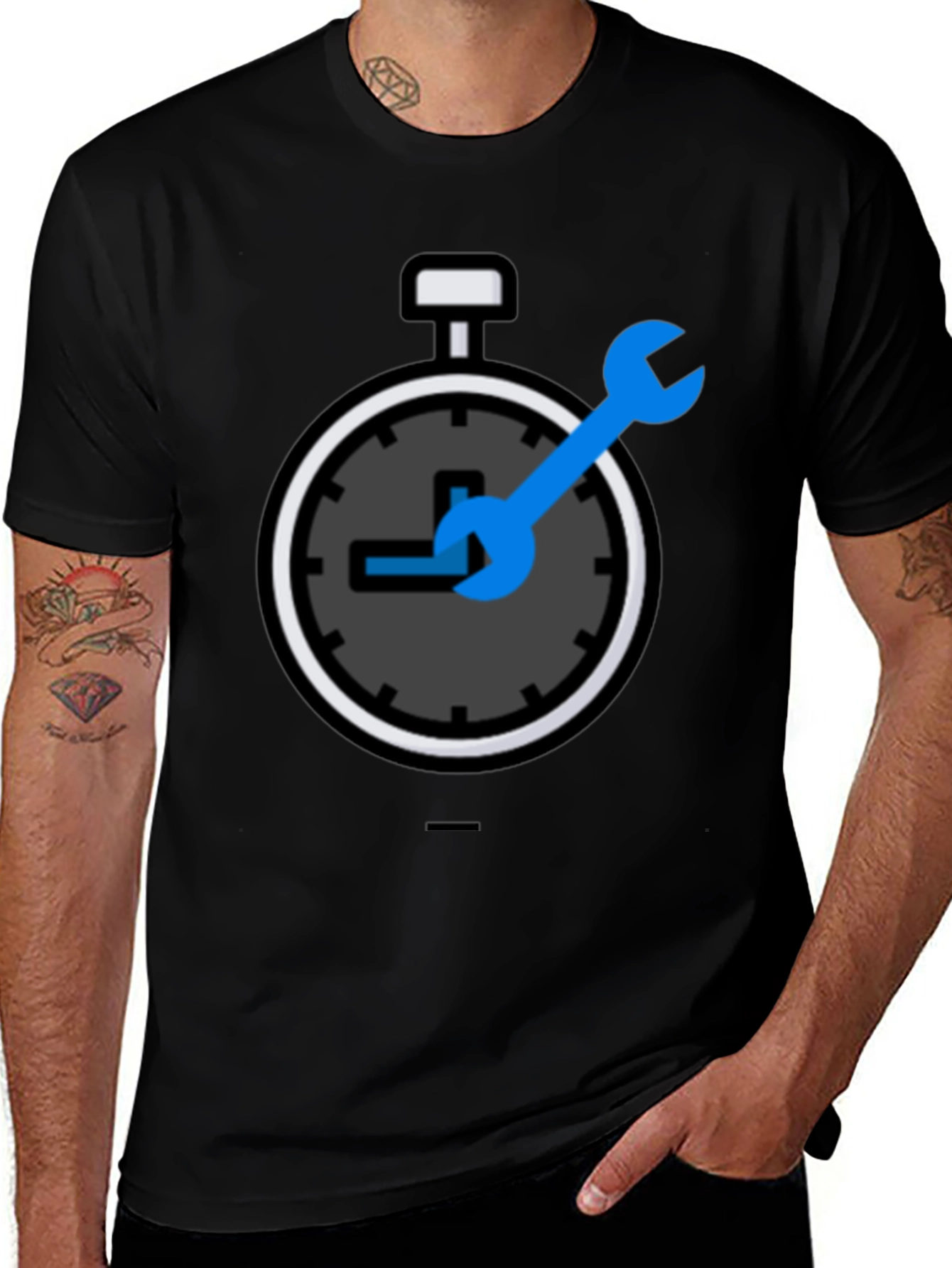 Funny Mechanic Time Wrench T-Shirt