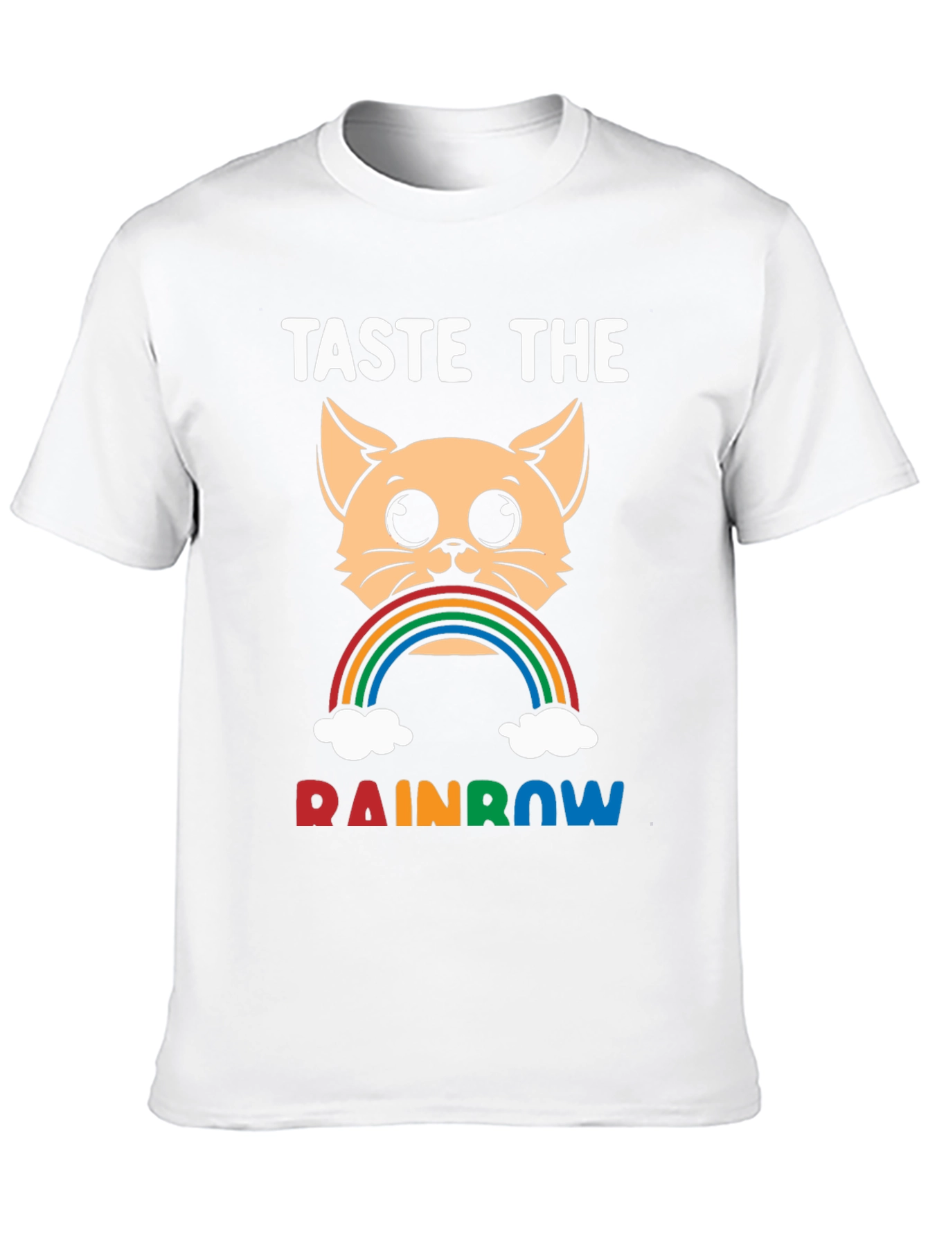 Taste the Rainbow Cat Graphic T-Shirt