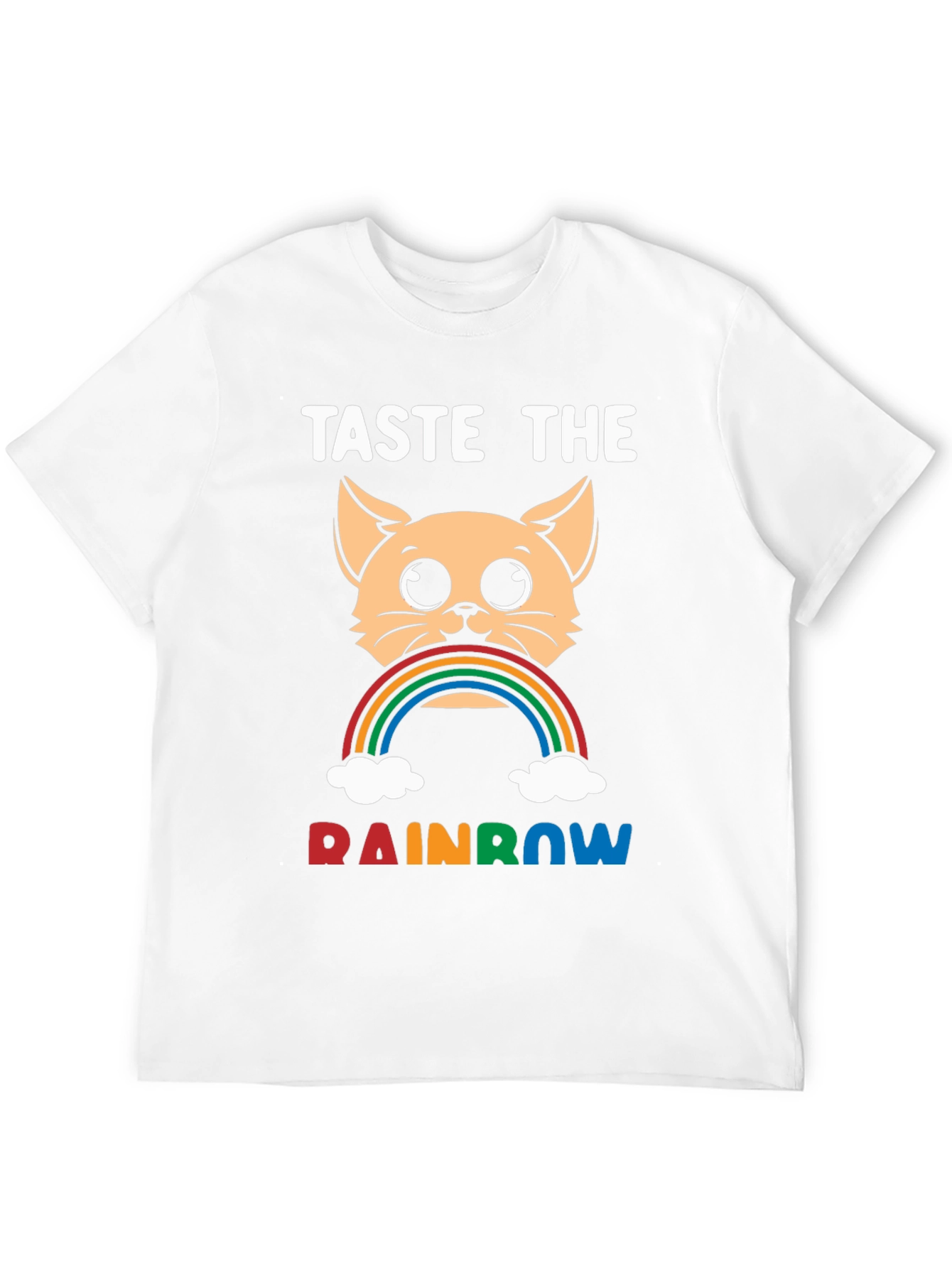 Taste the Rainbow Cat Graphic T-Shirt