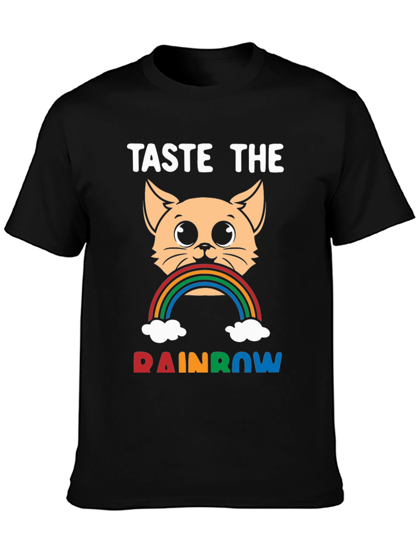 Taste the Rainbow Cat Graphic T-Shirt