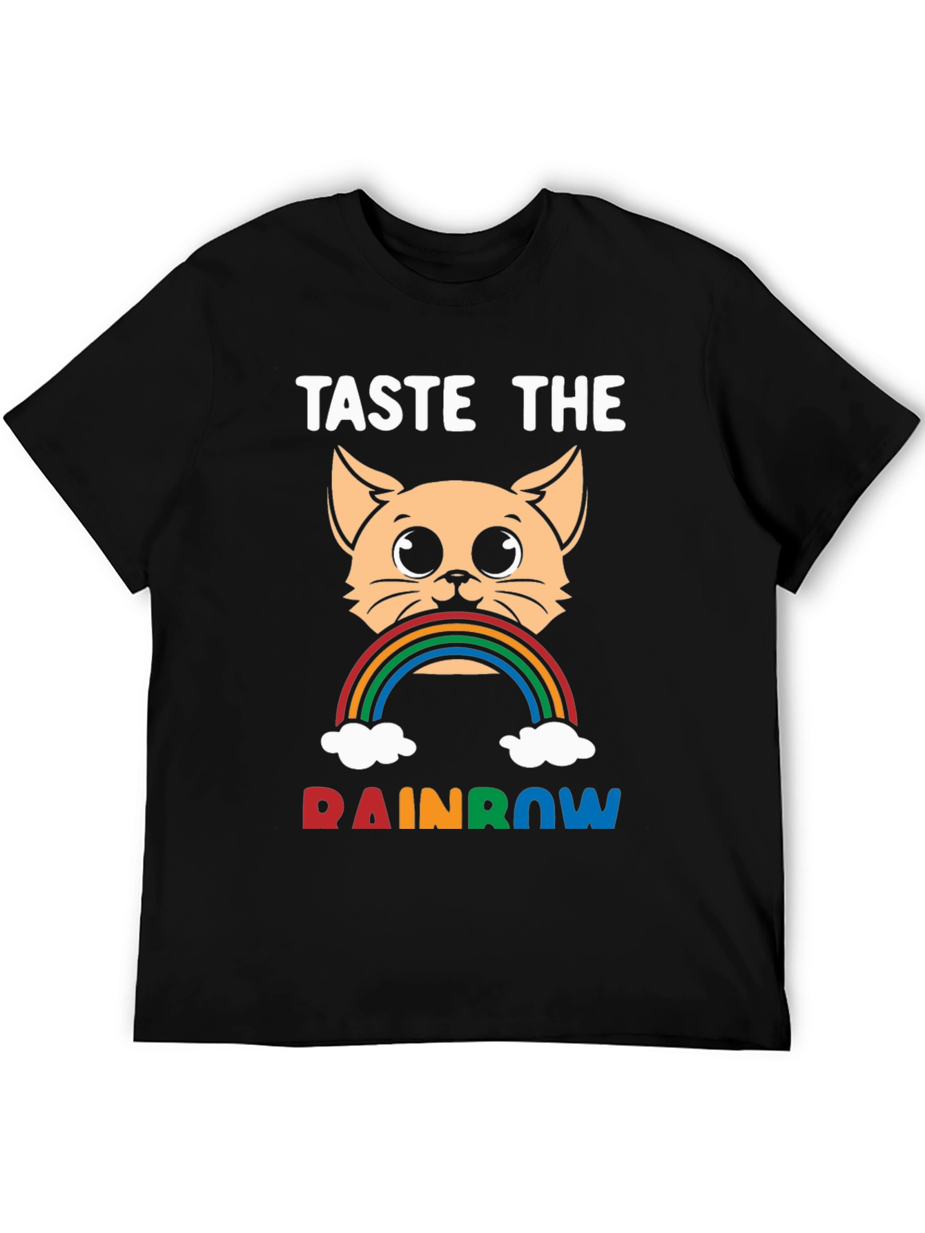 Taste the Rainbow Cat Graphic T-Shirt