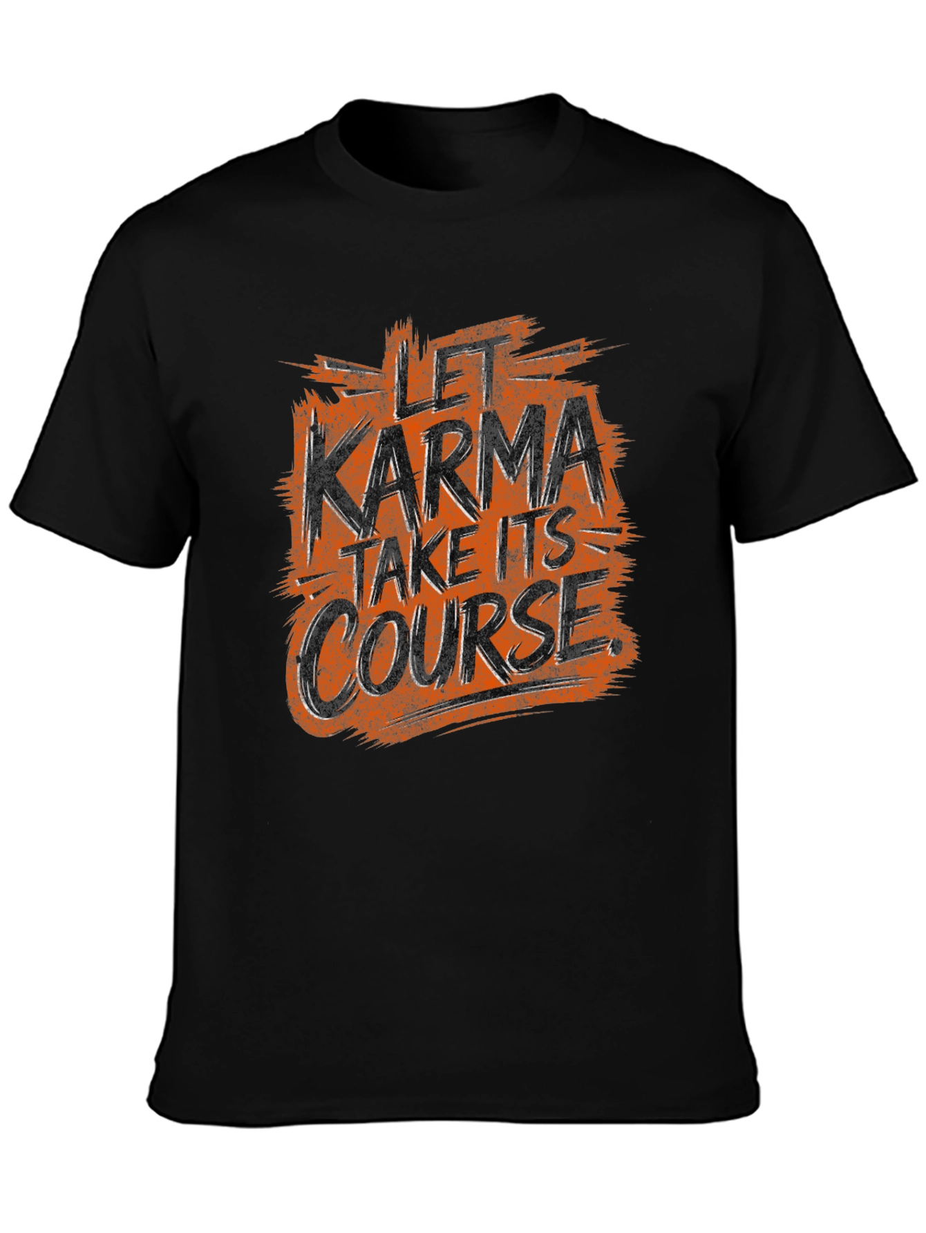 Let Karma Take Its Course Black Graphic Tee