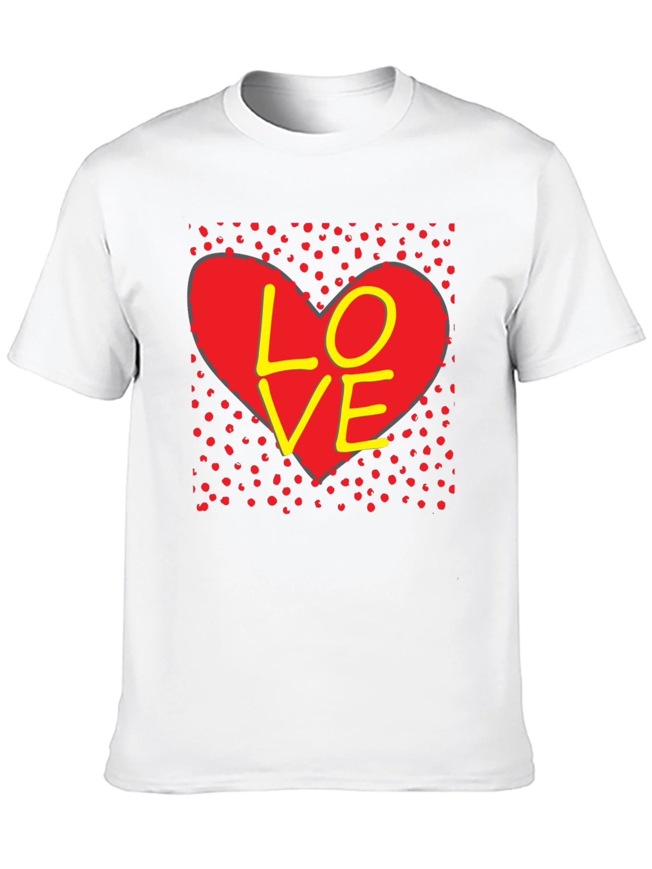 Love Heart Graphic T-Shirt - Black