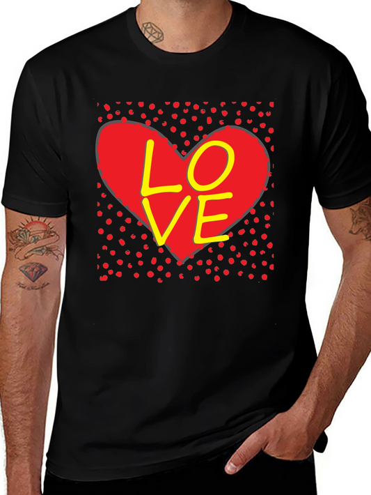 Love Heart Graphic T-Shirt - Black