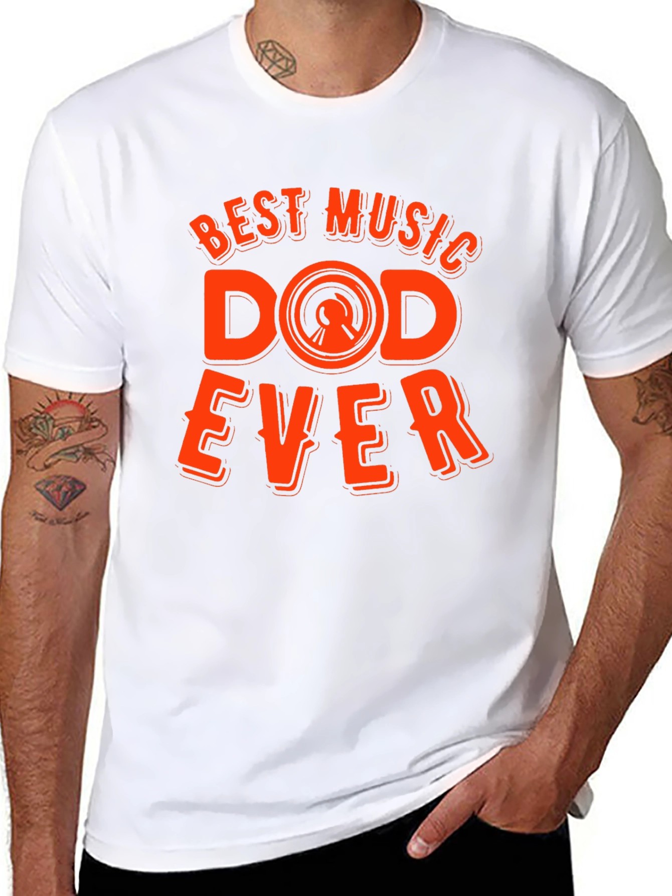 Best Music DAD Ever Graphic Tee